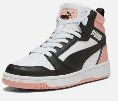 Puma - Rebound v6 bco/negro/rosa 393831-07 5/5