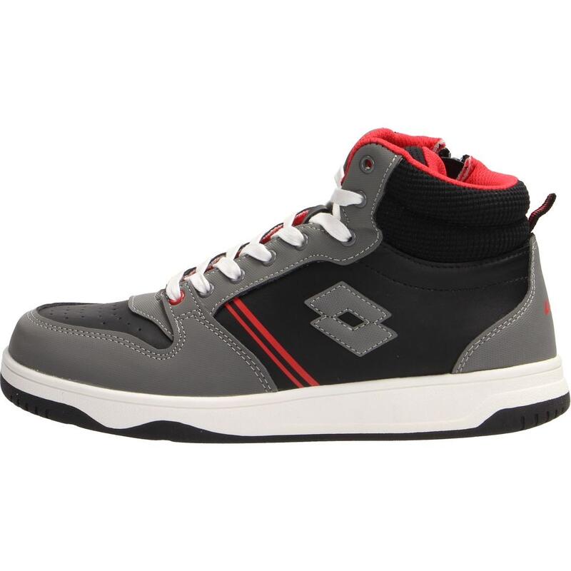 Scarpe ragazzo lotto rocket amf iii mid jr-pelle-grigio--e