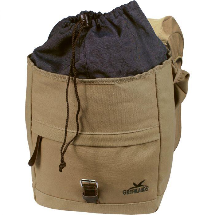 Sacoche vélo simple Canvas Travel 20 litres 30 x 37 x 17 cm - camel 3/4