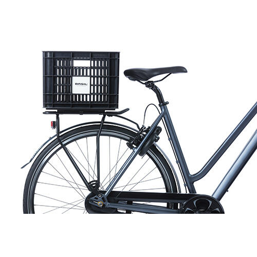 Gerecyclede fietskrat Crate MIK M 29.5 liter 35 x 45 x 25 cm - black