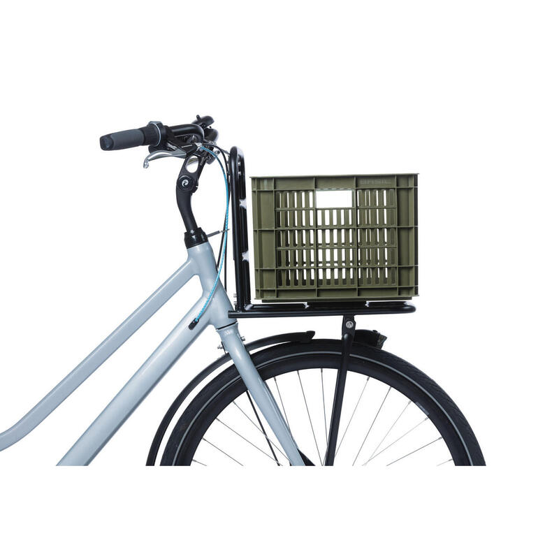 Caisse à vélo recyclée Crate M 29,5 litres 35 x 45 x 25 cm - vert mousse