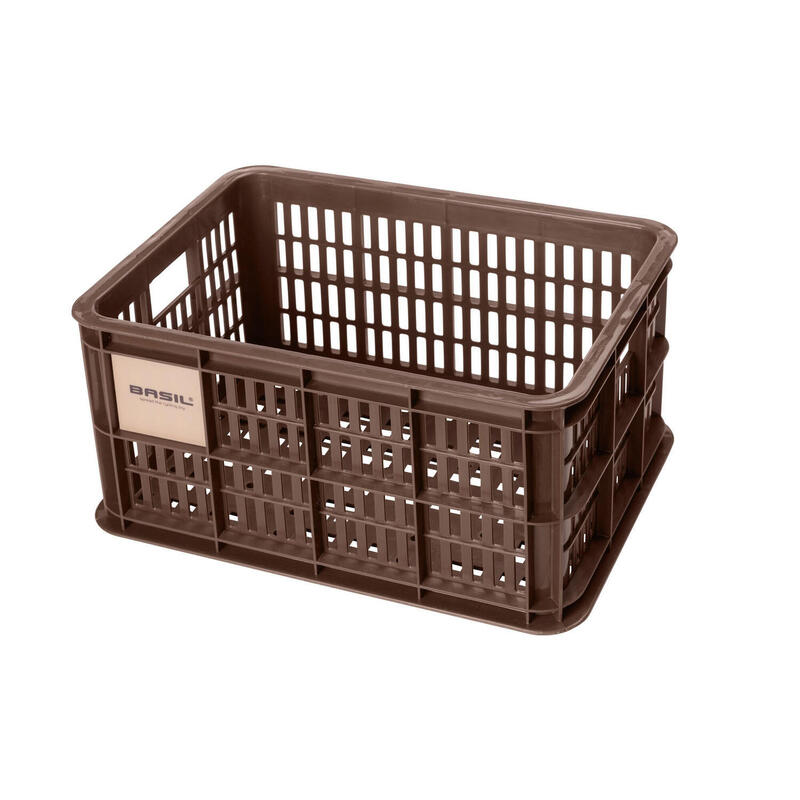 Caisse à vélo recyclée Crate S 17,5 litres 29 x 39 x 20 cm - marron