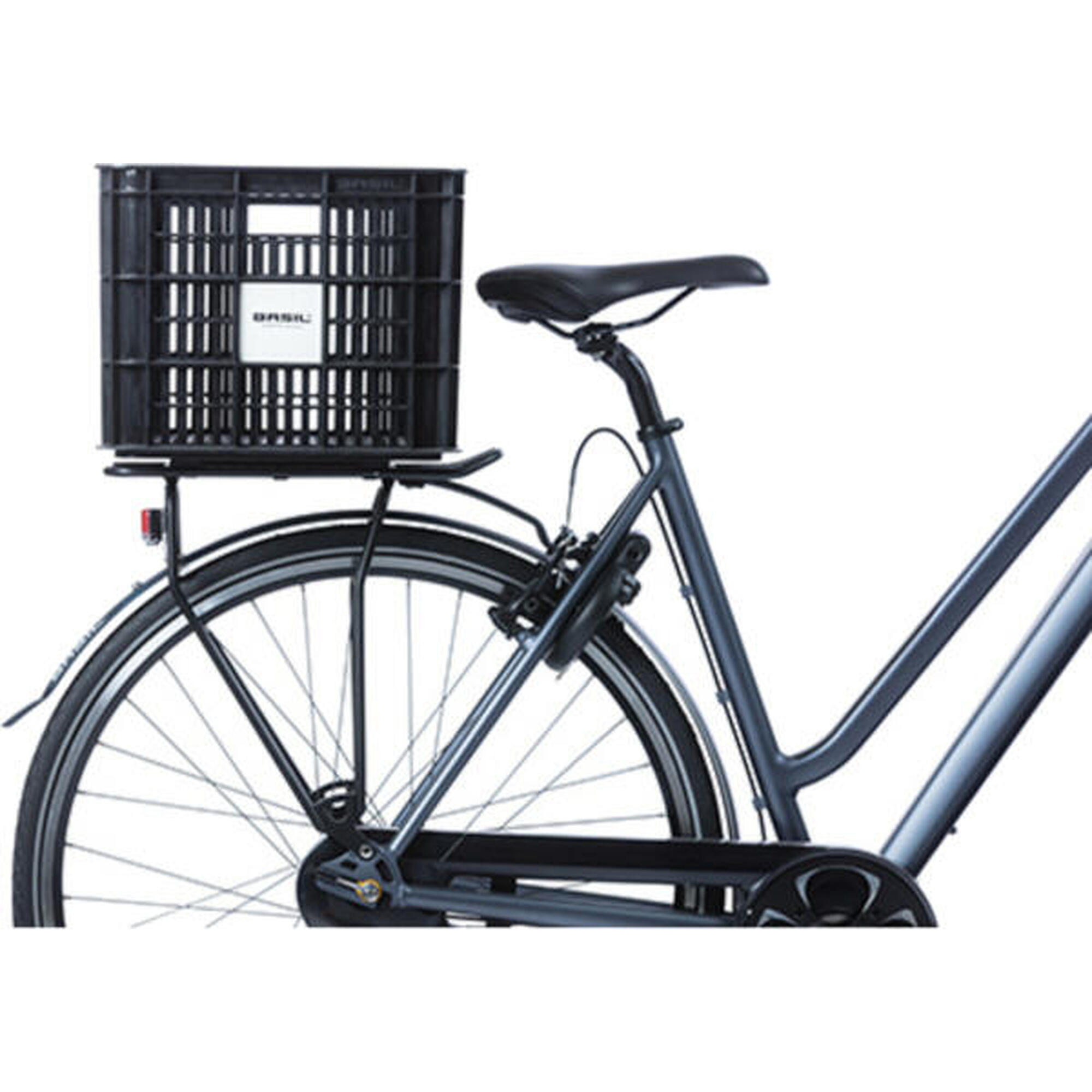 Gerecyclede fietskrat Crate MIK L 40,0 liter 39 x 49 x 28 cm - black