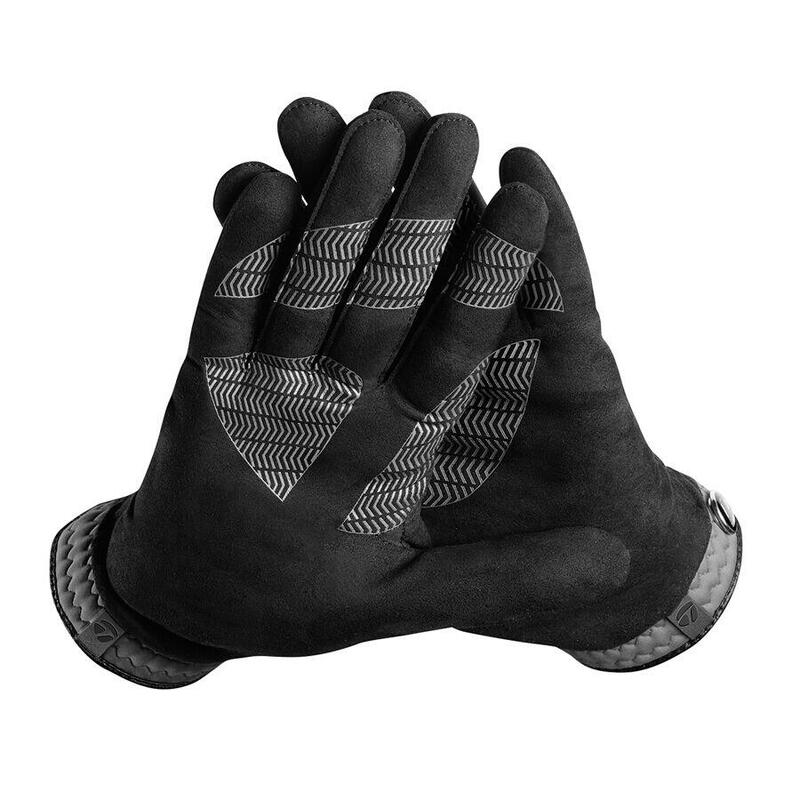 TaylorMade Guantes de Golf de Lluvia Rain Control para Hombre, Negro/Gris