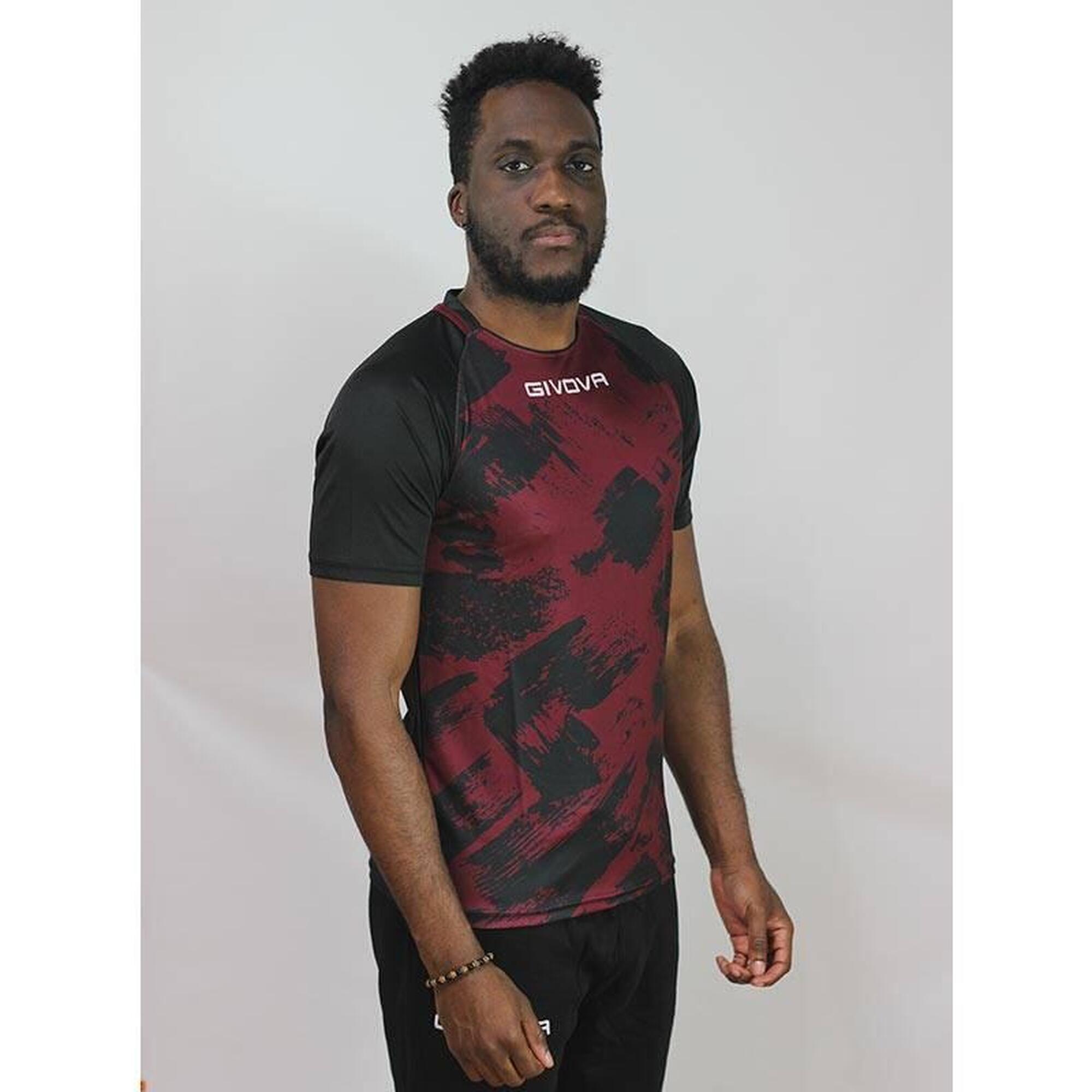 Givova Sport T -Shirt Interblock Men M - Grenade/Negru