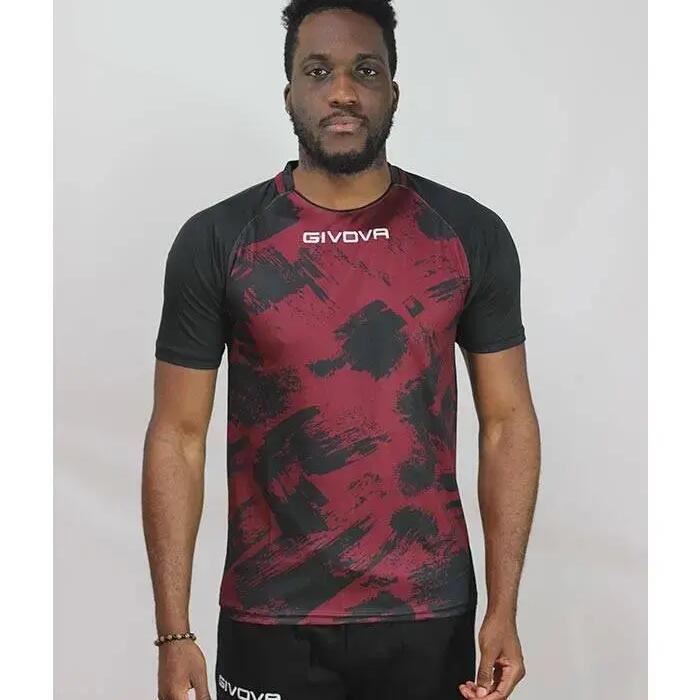 Givova Art Interlock Grenade-zwart sport-T-shirt