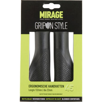 Mirage Fahrradgriffe - ergonomisch schwarz 132 mm