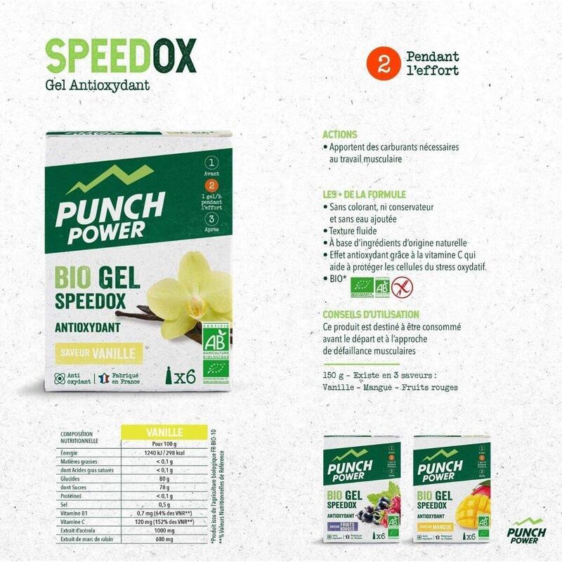 Punch Power Bio Gel SPEEDOX-Fruits rouges-Lot de 40