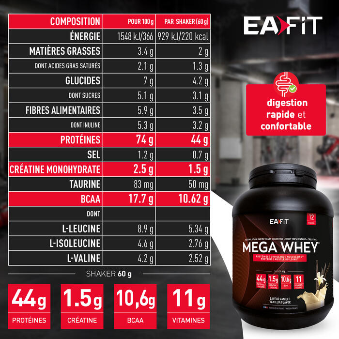 Whey Protéine | Mega Whey (750g) | Vanille