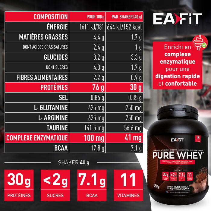 EAFIT Pure Whey Double Chocolat 750gr 6/7