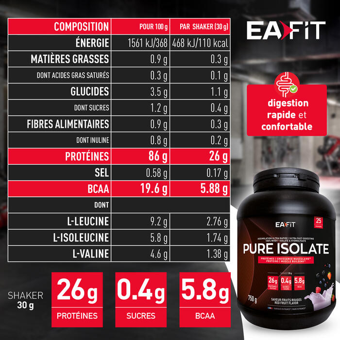 Pure Isolate Eafit Fructe Roșii, recipient 750g