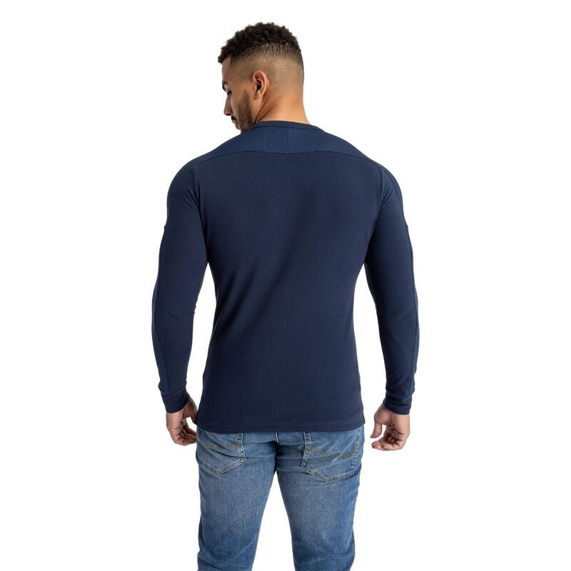 "2324" TShirt für Presentation Langärmlig Herren Marineblau/Kleid Blau