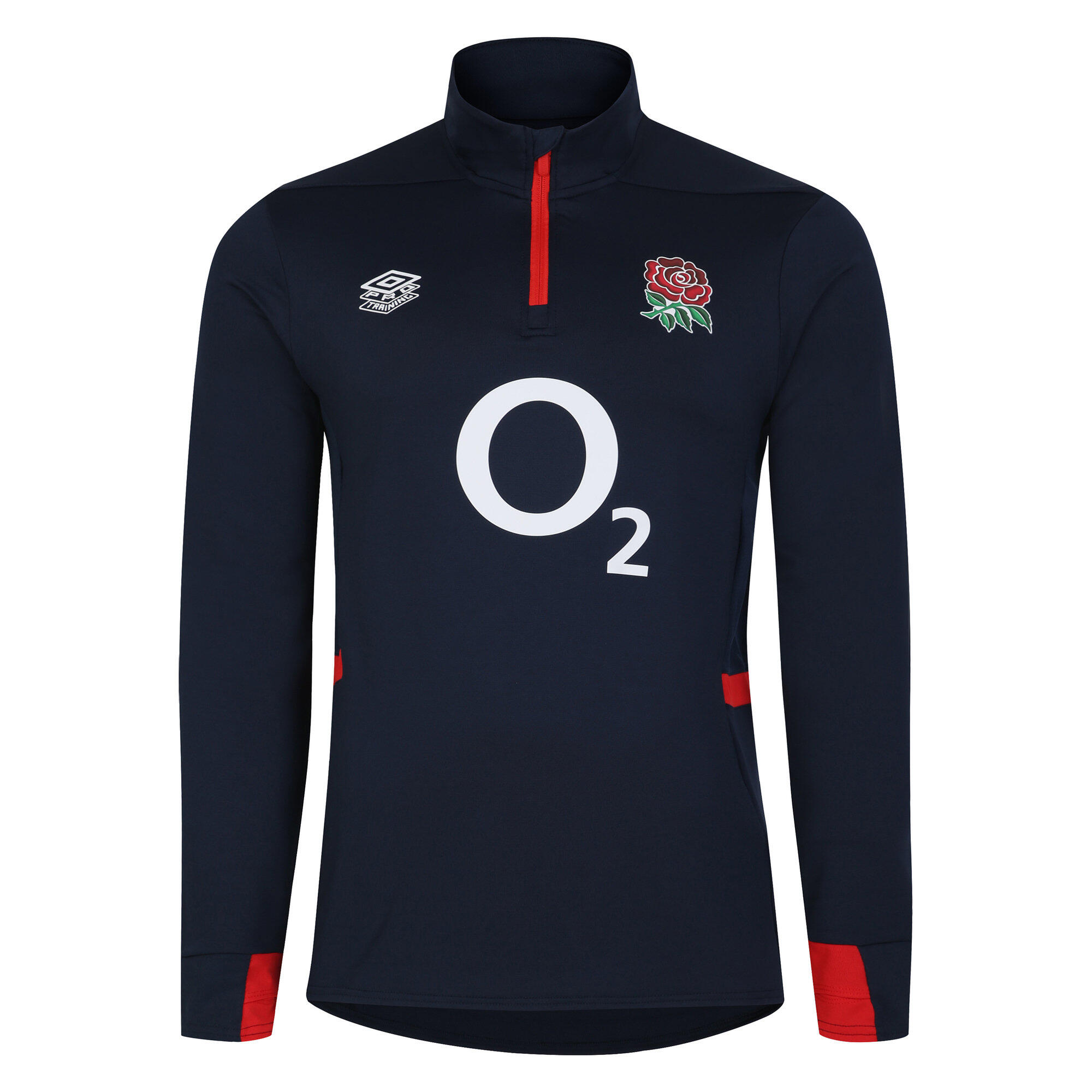 Mens 23/24 England Rugby Midlayer (Navy Blazer/Dress Blue/Flame Scarlet) 1/4