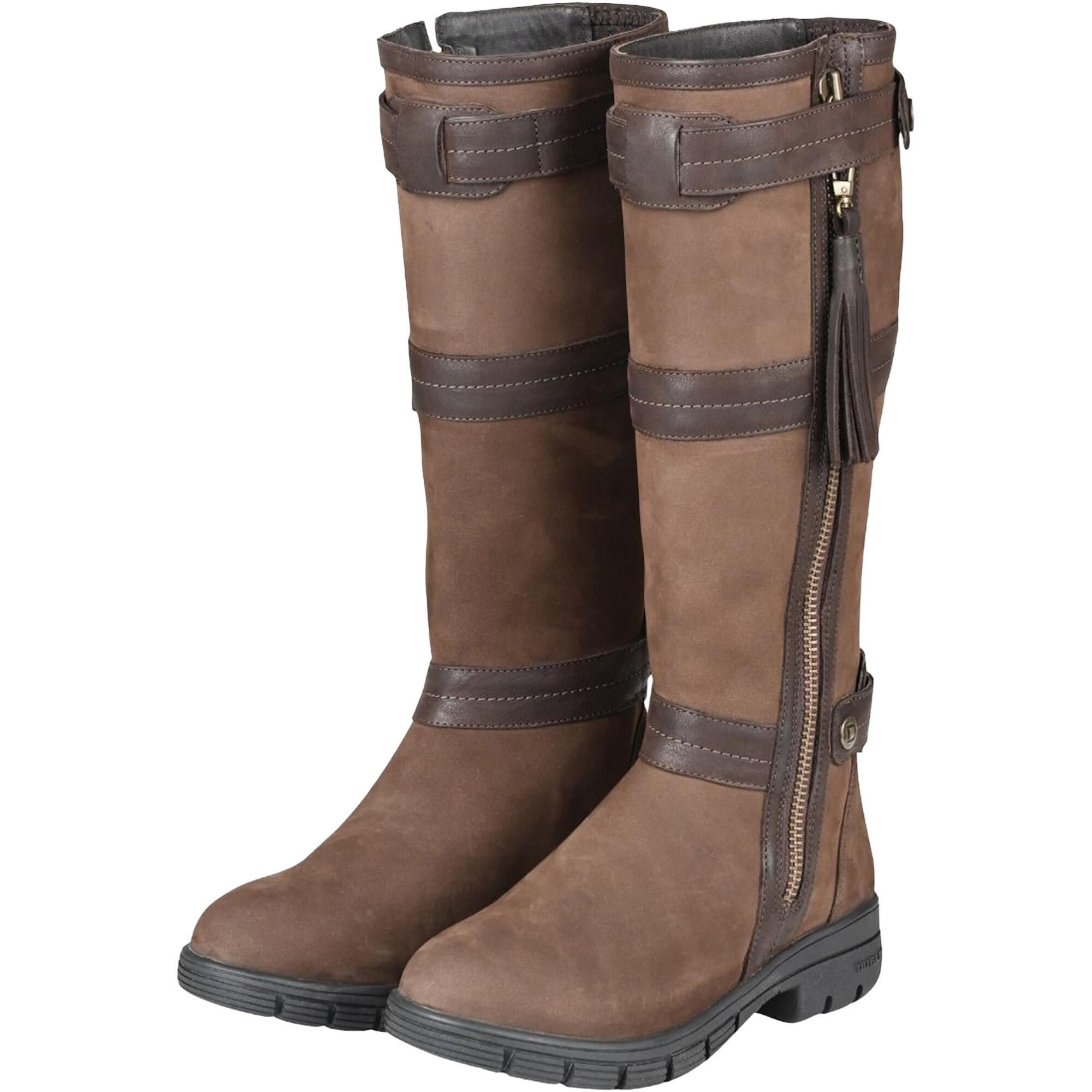 DUBLIN Womens/Ladies Erne Leather Wide Boots (Chocolate)