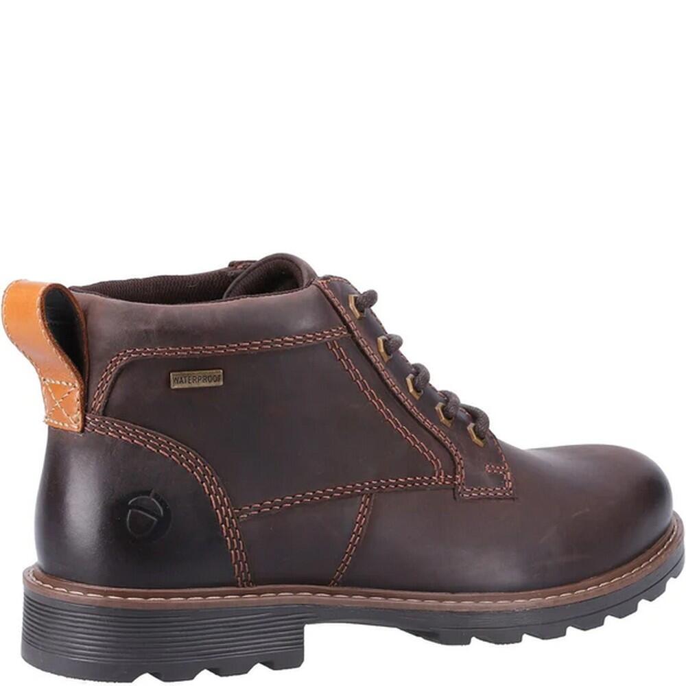 Mens Falfield Leather Boots (Brown) 4/5
