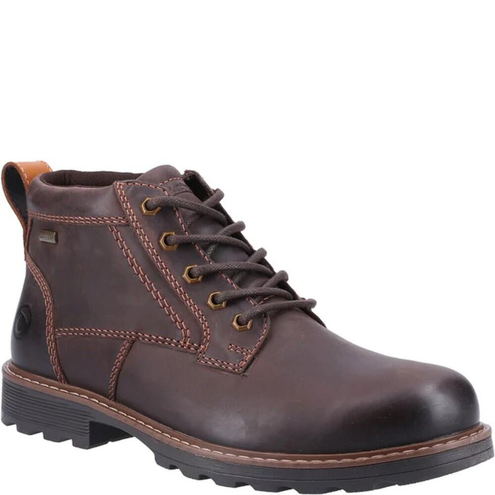 Mens Falfield Leather Boots (Brown) 1/5