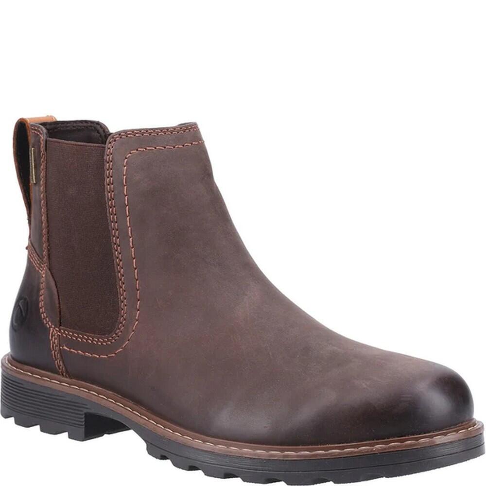 Mens Nibley Leather Boots (Brown) 1/5