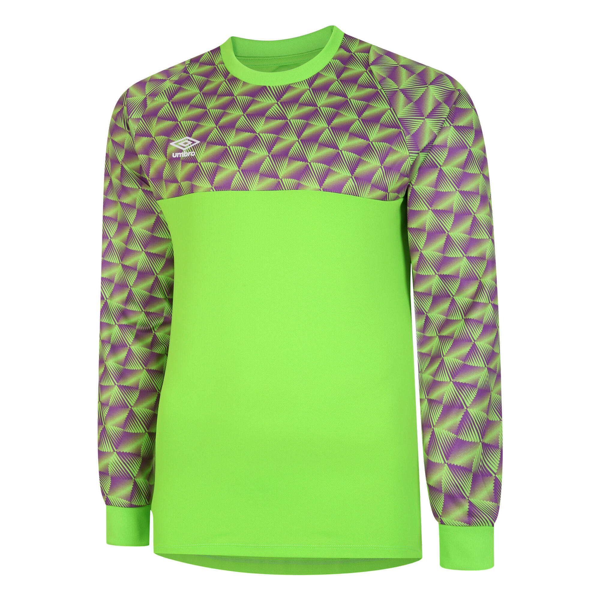 UMBRO Mens Flux LongSleeved Goalkeeper Jersey (Green Gecko/Purple Cactus)