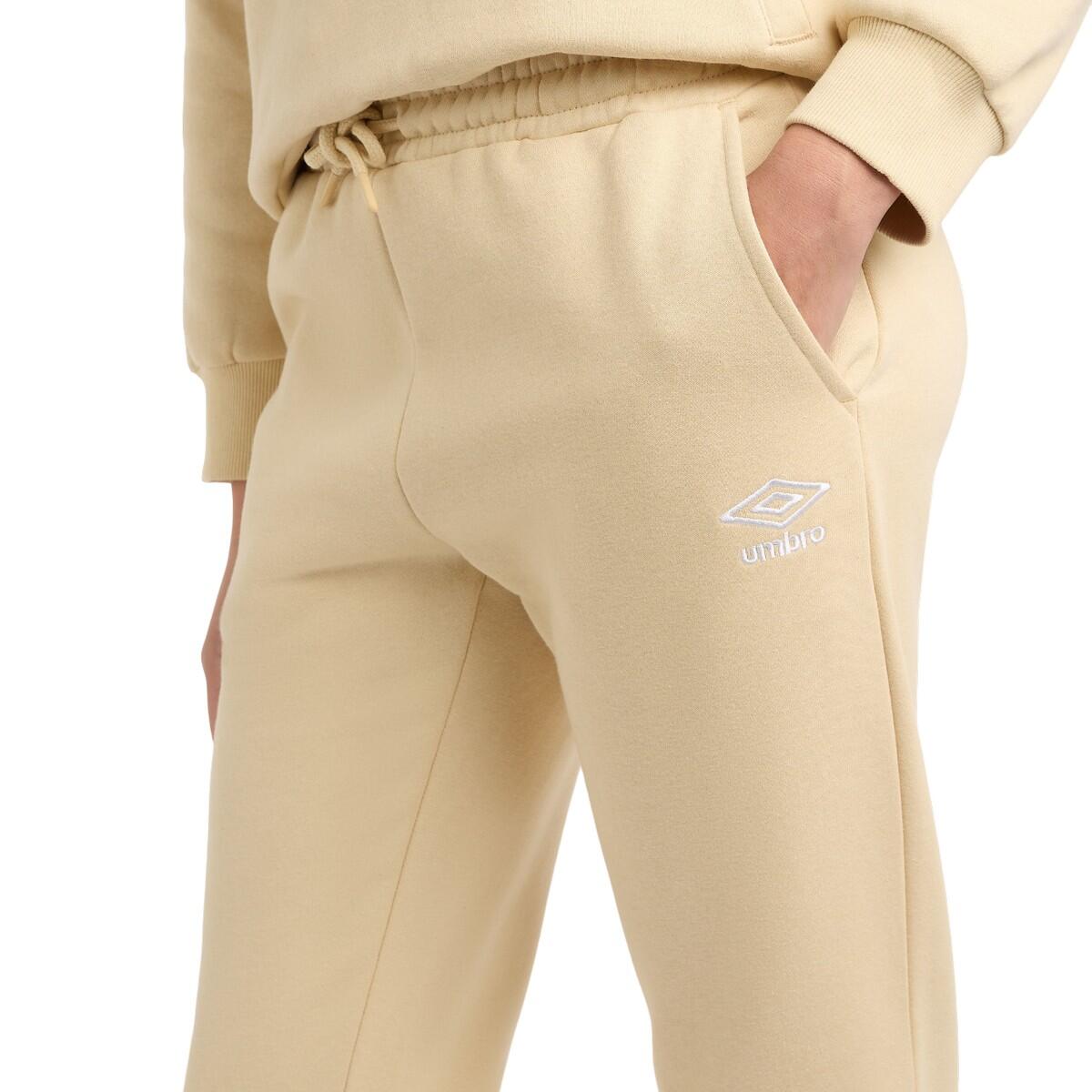 Womens/Ladies Core Jogging Bottoms (Biscotti/White) 4/4