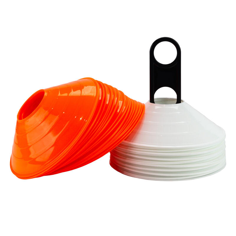 Set 40 Conos Zastor AG-404 Blanco/Naranja