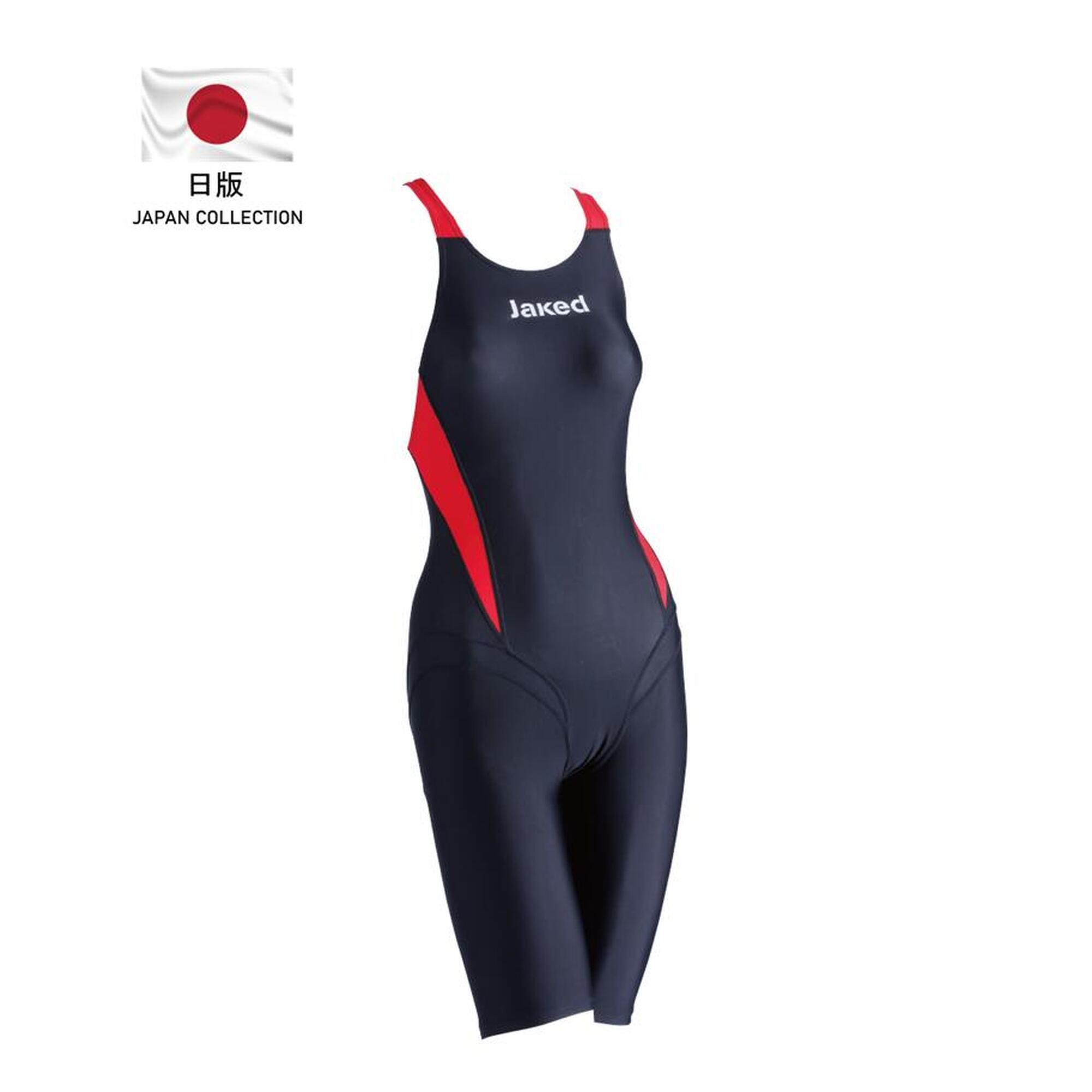 [FINA 認可] 日版 J-ELASTICO 女士連身泳衣 - 紅色