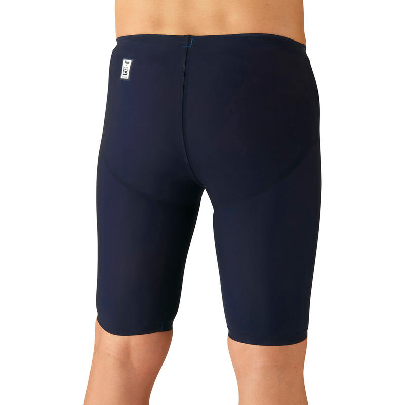 【不可退貨商品】男士FINA認証HALF SPATS競賽及膝泳褲 - 軍藍色