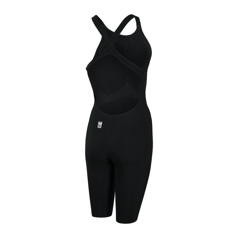 [NON-RETURNABLE] FINA Fastskin Lzr Pure Valor Ladies' Open Back Kneeskin - Black