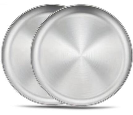 Edelstahl Teller 2 Pack für Camping Outdoor Trekking 20 cm D 103 Gram