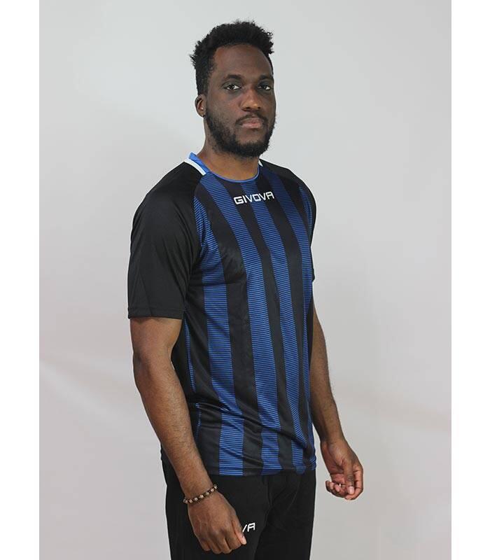 Givova Rugby T-shirt Zwart-Blauw - Comfort en Duurzaamheid 3/5