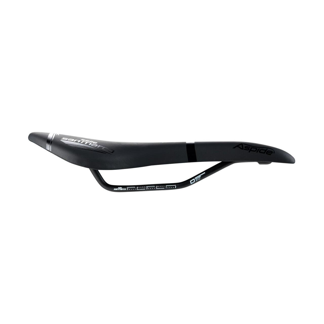 Aspide Open-Fit Dynamic Saddle Mens Road Black/Black Wide (L2) 3/5