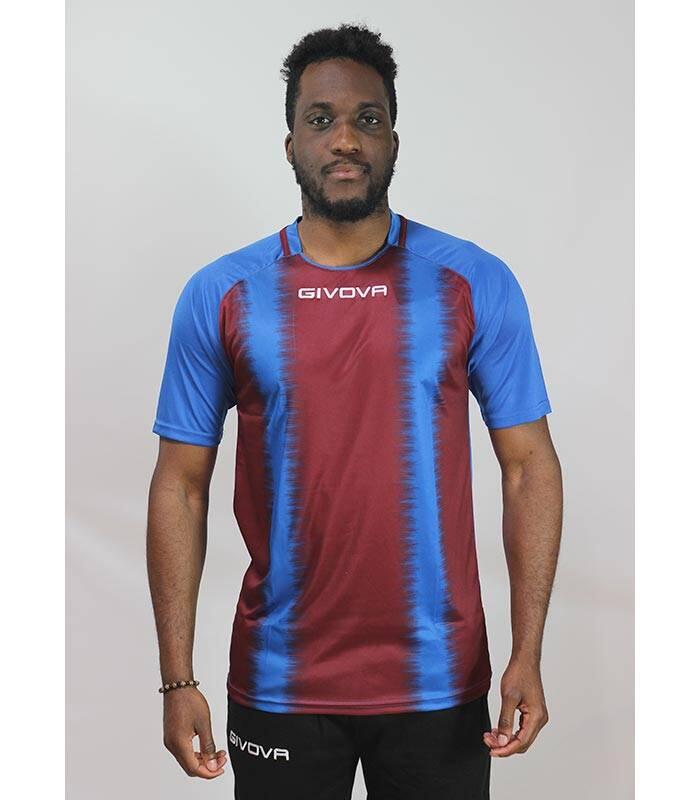 T-shirt uomo givova azzurro/granata 3/4