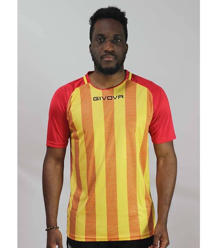 T-shirt uomo givova rosso/giallo 2/4