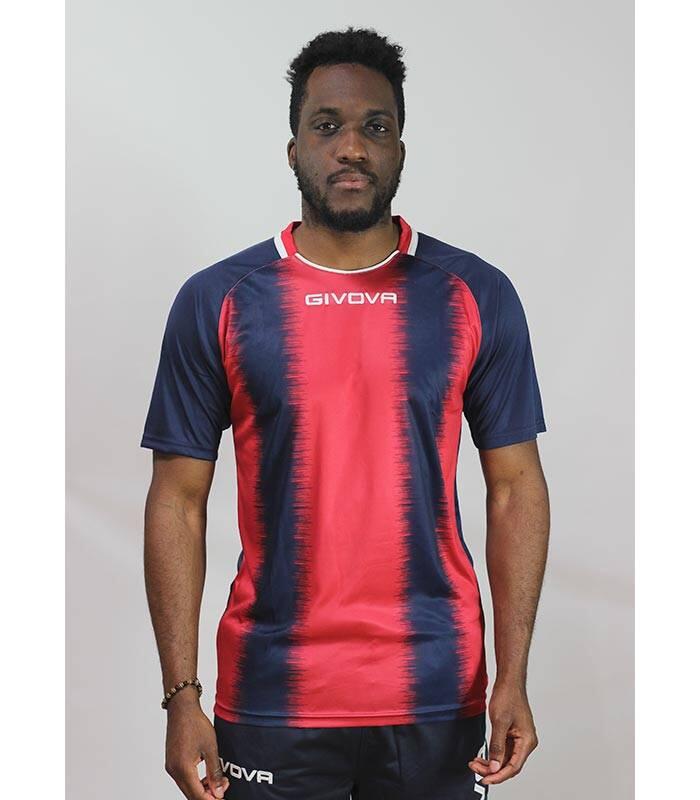 T-shirt uomo givova blu/rosso 2/4