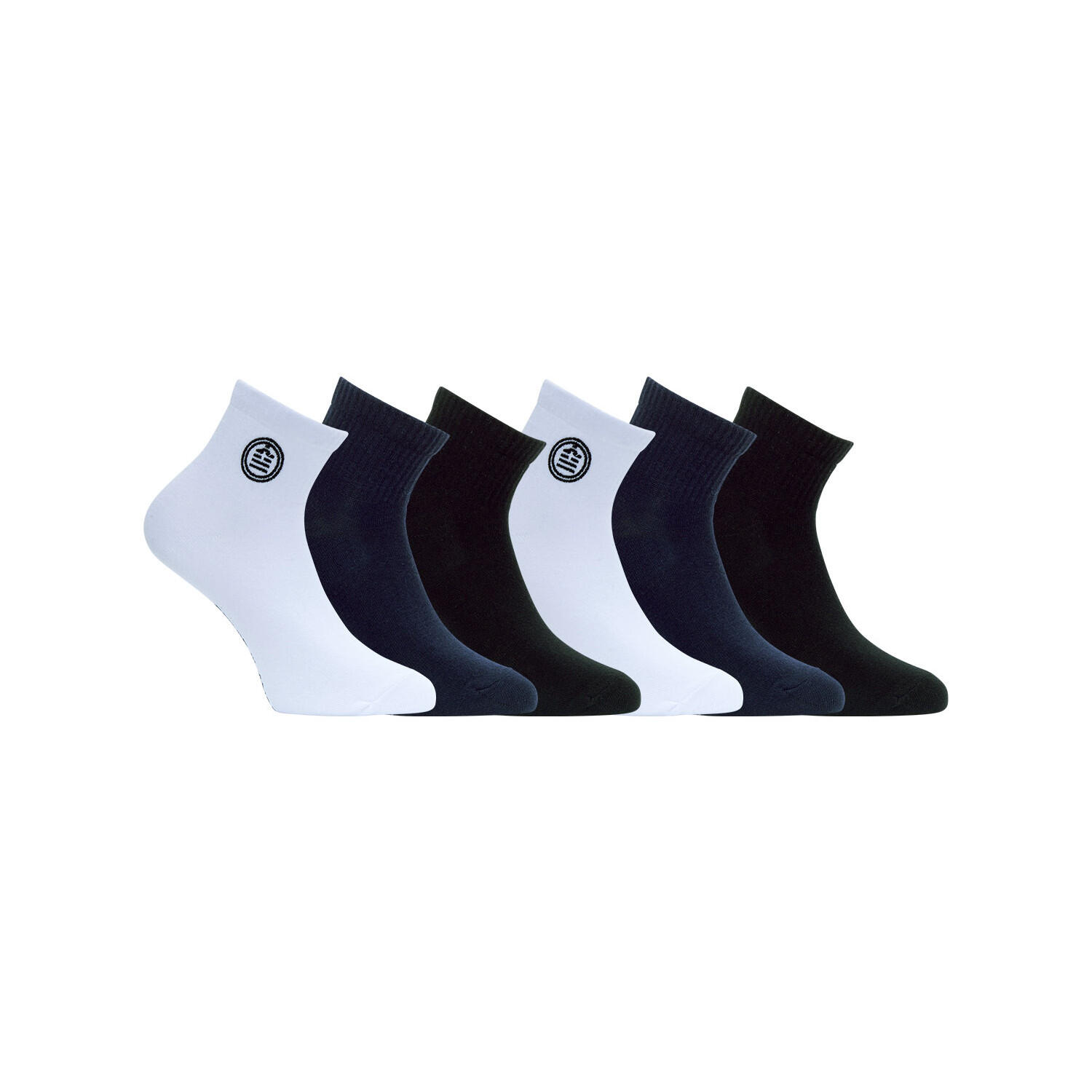 Lot de 6 paires de chaussettes quarter en coton peigné Serge Blanco 1/5