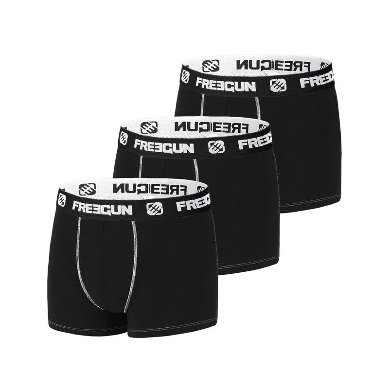 Lot de 3 Boxers homme coton Noir