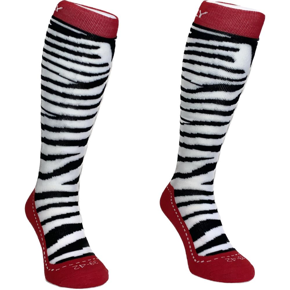 Hingly  Skisokken Duo pack Snowflake + Zebra 5/5