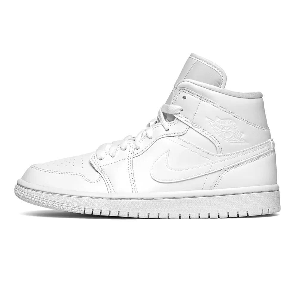 Nike - Chaussure Universel Hommes Nike Air Jordan 1 Mid - Baskets - Blanc - Decathlon