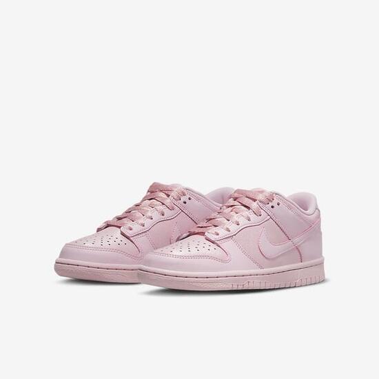 Sneakers donna nike dunk low se rosa in pelle--