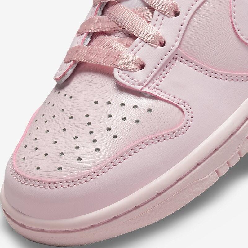 Sneakers donna nike dunk low se rosa in pelle-- 4/5