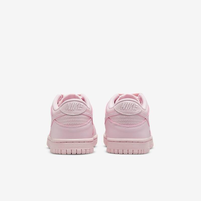 Sneakers donna nike dunk low se rosa in pelle-- 3/5