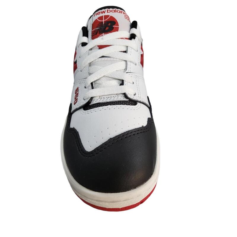Sneakers uomo new balance in pelle-bianco-rosso-nero-bbhr