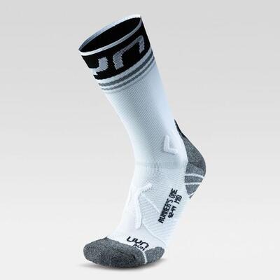 UYN Damen Running Socken - One Mid Socks. Crew Socken. Polyamide. Logo