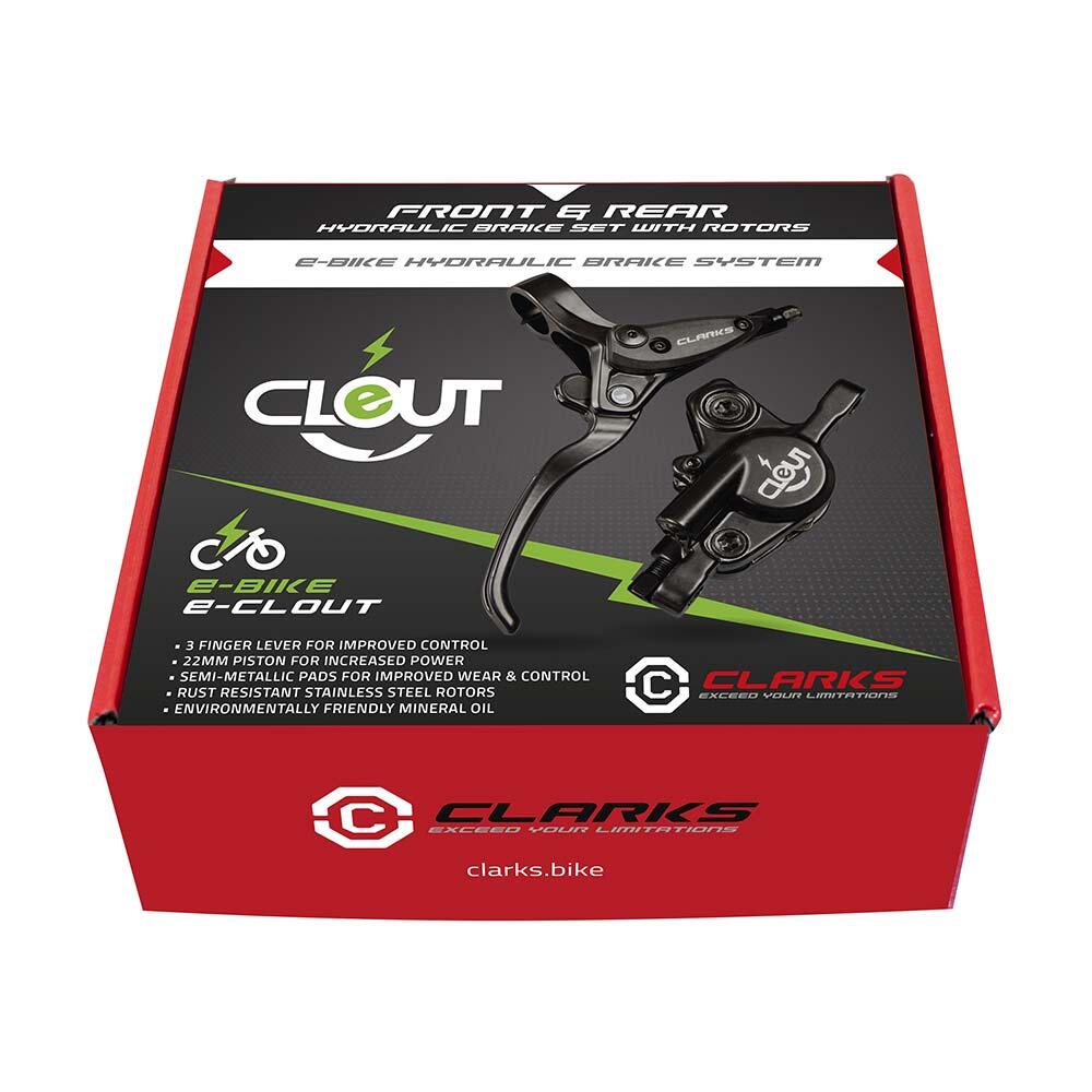 Clarks E-Clout Hydraulic Disc Brake Set 180/160mm 3/3