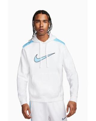 Felpa uomo nike dri-fit fitness - bianco
