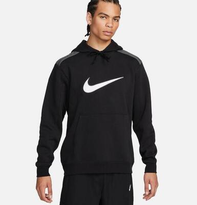 Felpa uomo nike dri-fit fitness - nero