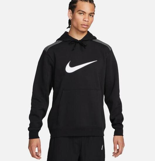 Felpa uomo nike dri-fit fitness - nero