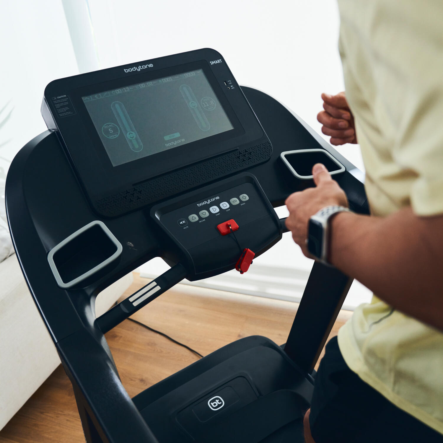 Tapis de course pliant Bodytone AR600SMS-B 20km/h avec Bluetooth Smart Display 4/7
