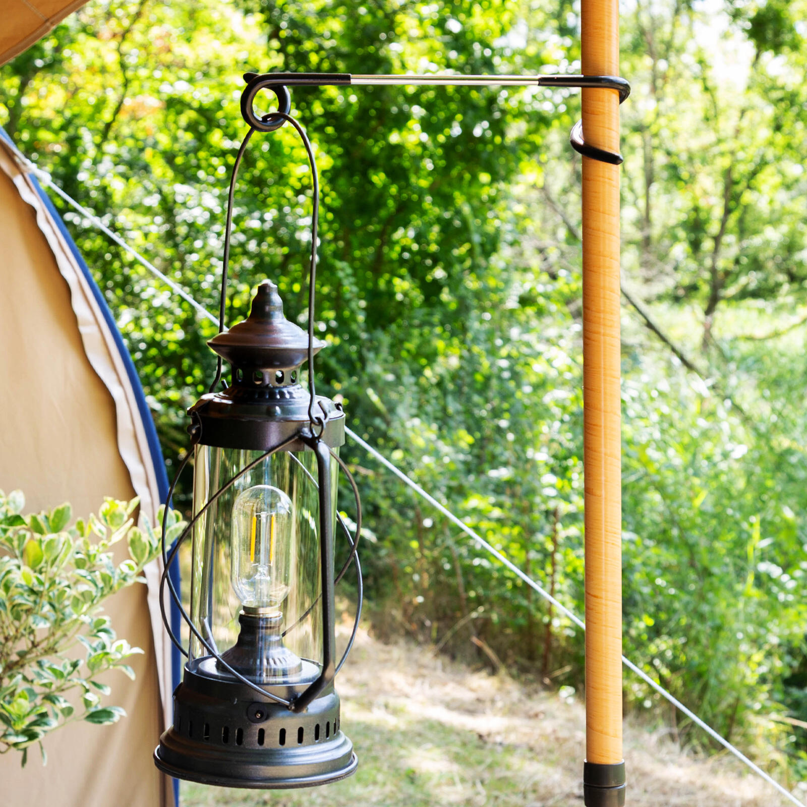Haak Tweekoppige tentstokken Lantaarns Lamphouder Spiraal Camping 4/4