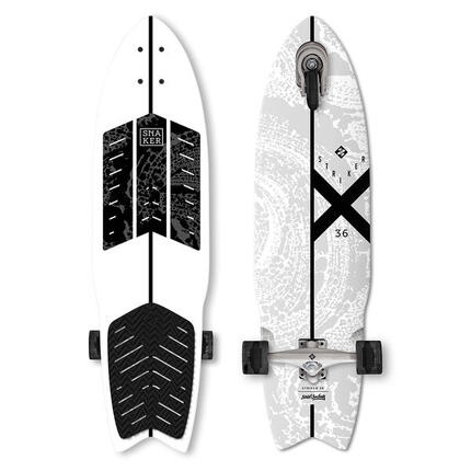 Surf Skate Snaker 36" White Striker