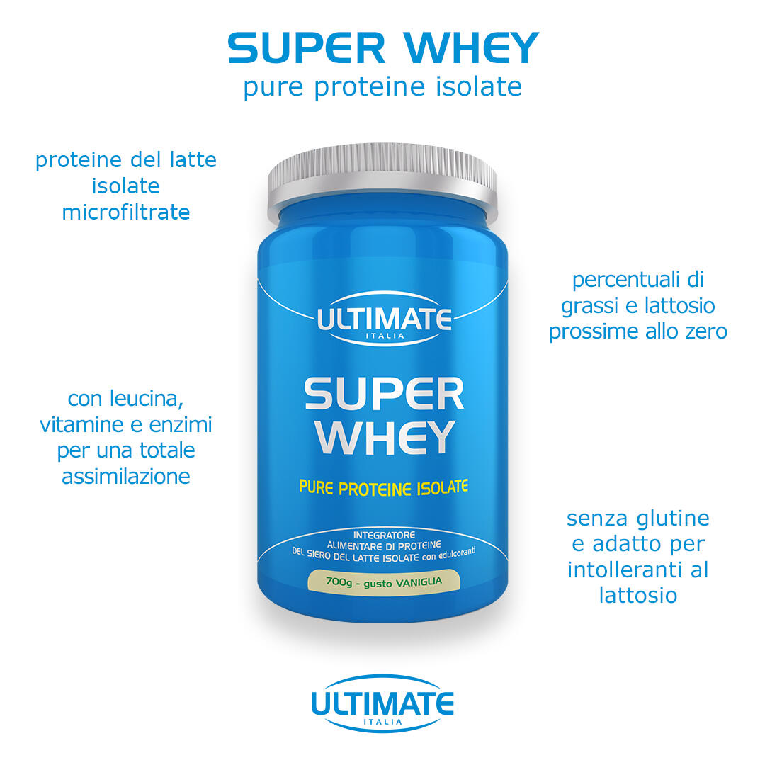 Integratore alimentare - SUPER WHEY VANIGLIA -  700g 6/7